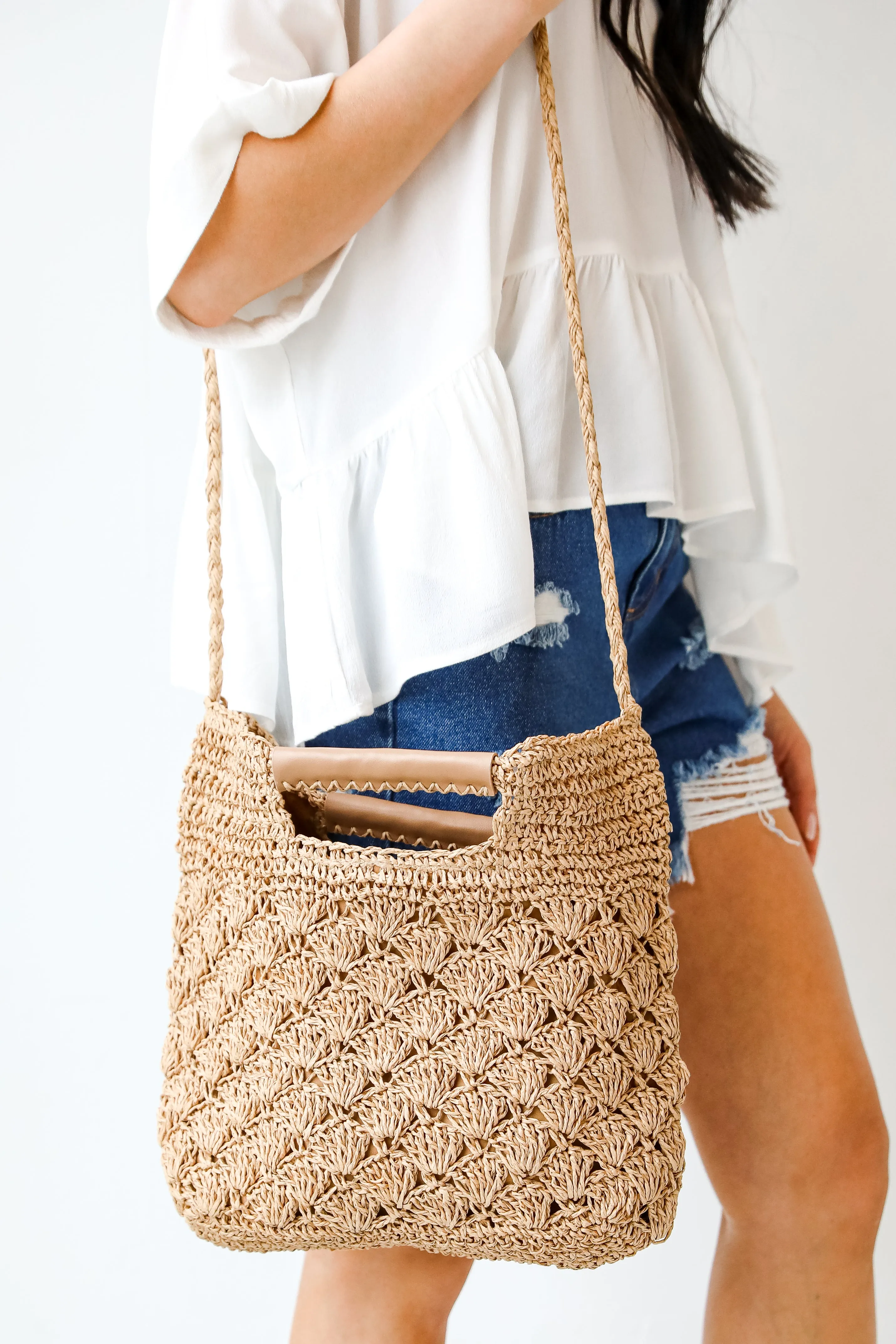 Time For Vacay Straw Crossbody Bag