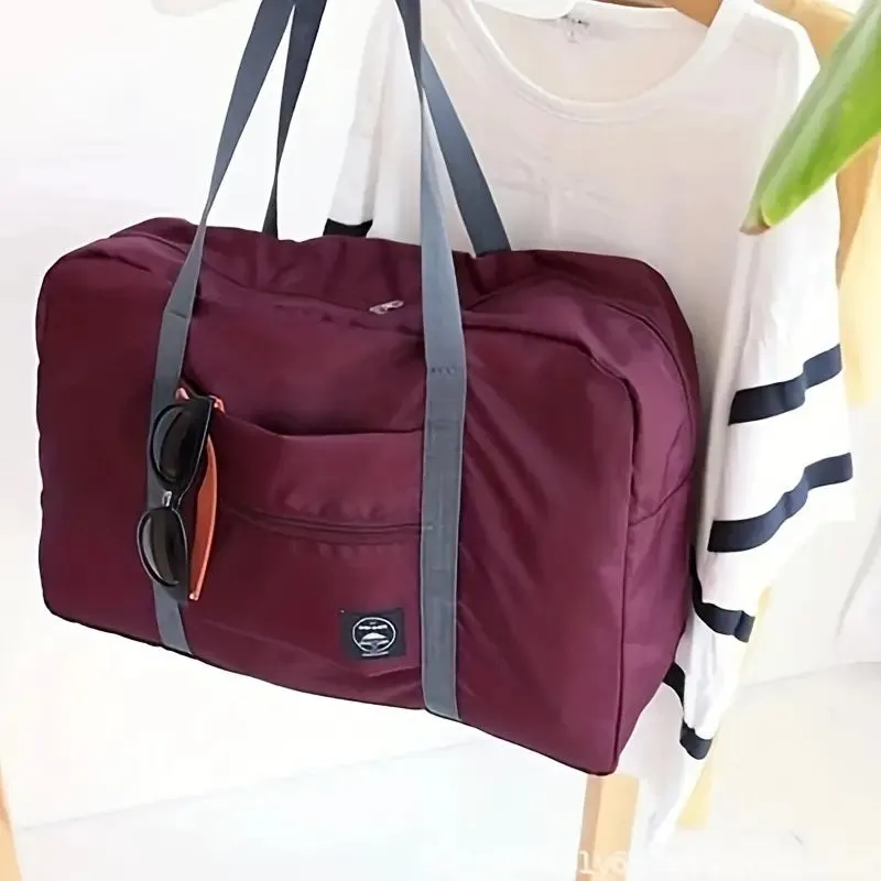 Travel in Style with this Large Capacity Portable Foldable Canvas Duffel Bag!