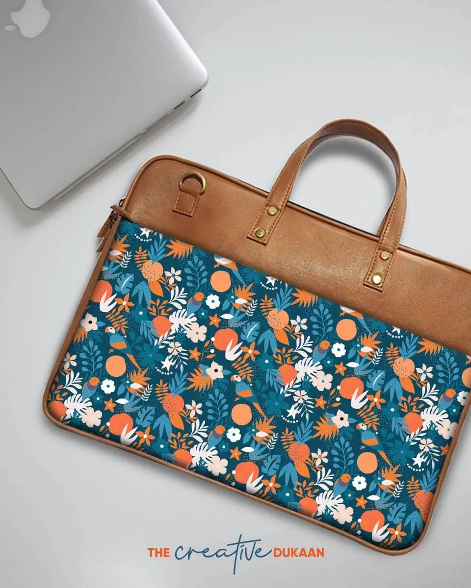 Tropical Blue - The Vegan Leather Laptop Bag