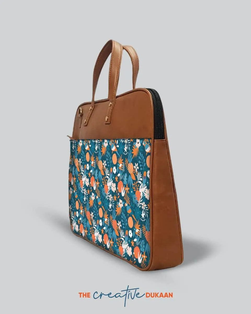 Tropical Blue - The Vegan Leather Laptop Bag