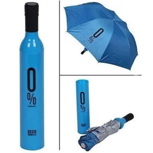 Umbrella With Waterproof And Compact Bottle Shaped Plastic Case