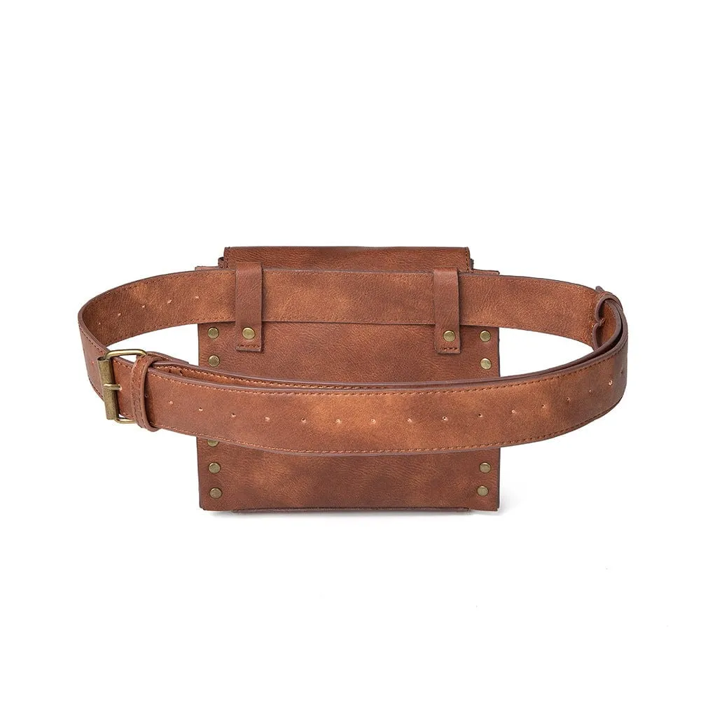 Unisex Steampunk Gear Square Waist Bag