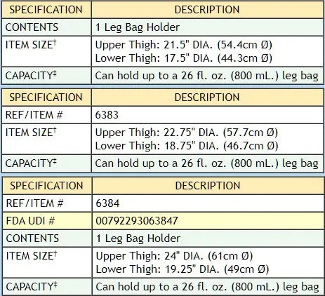 Urocare Fabric Leg Bag Holder Upper Small - 1 Each