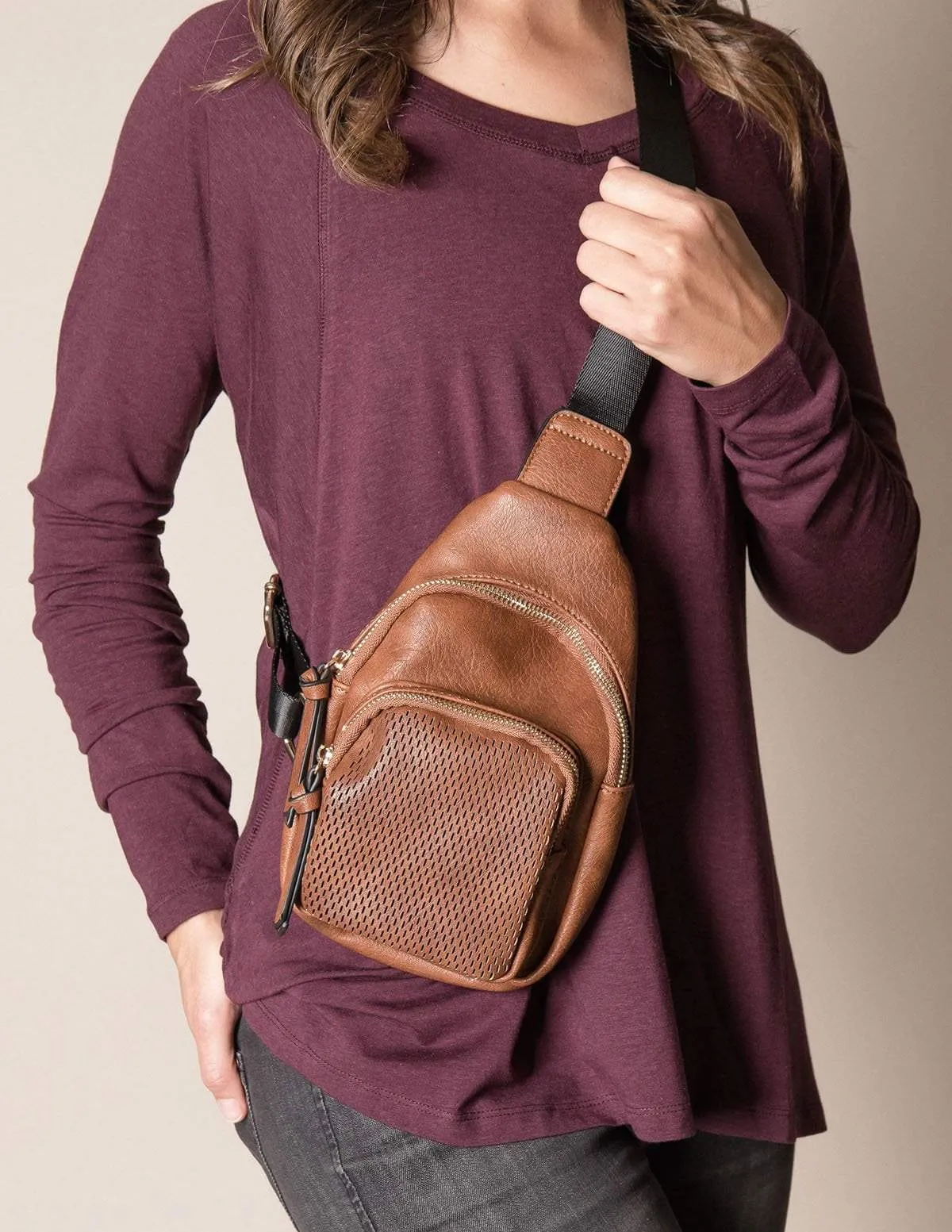 Vegan Leather Crossbody Bag