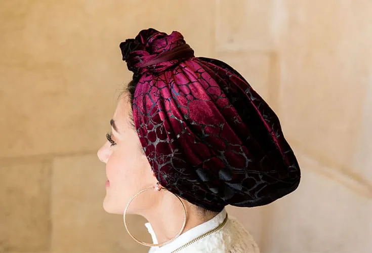 Velvet Flowers Turban