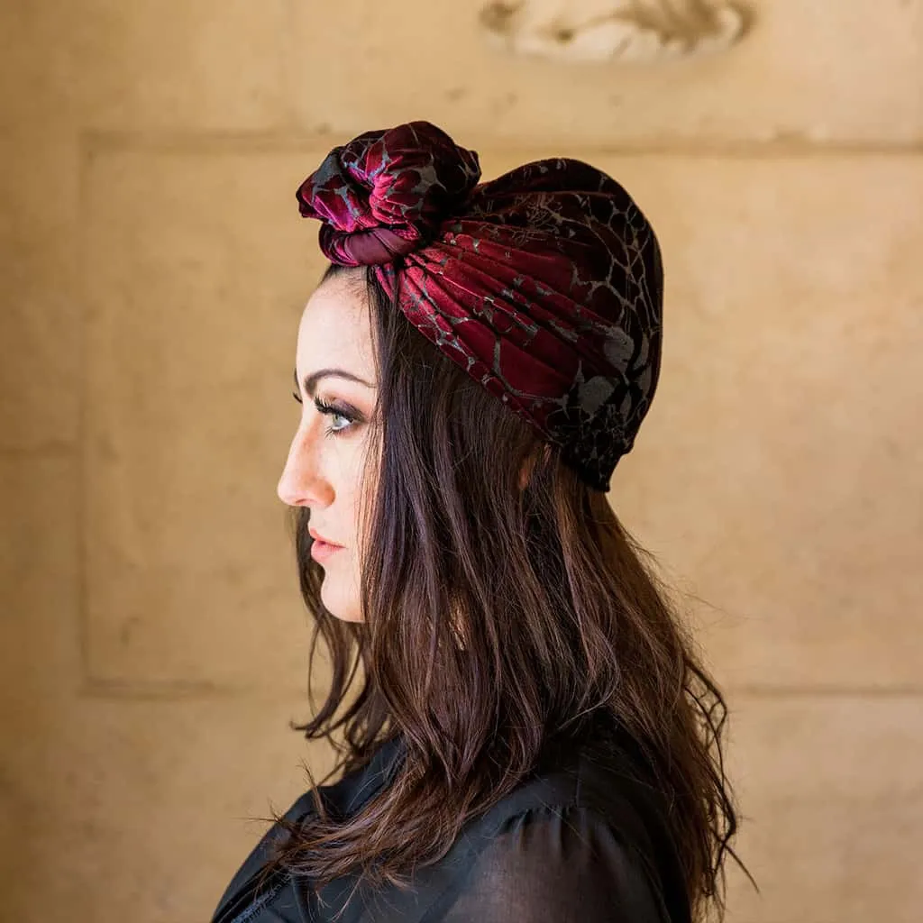 Velvet Flowers Turban