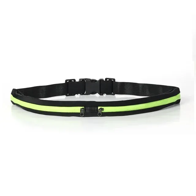 Waist Pack Double Pocket Waterproof Phone Belt Nylon Casual Small Bag Traveling Running Cycling Hiking Sport Traveling Shopping