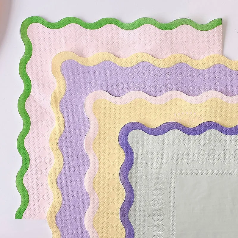 Wavy Pastel Napkins (16 pack)