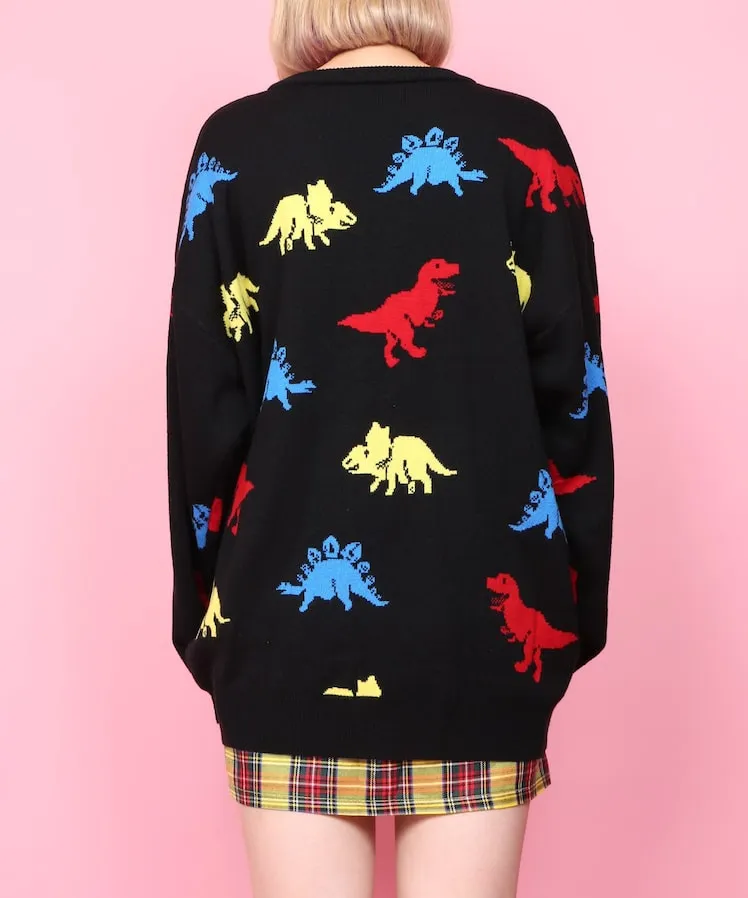 W❤️C Zaurus dinosaur pastel sweater