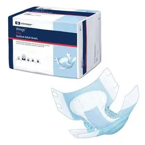 Wings 66035 Adult Incontinent Brief Tab Closure X-Large Disposable Heavy Absorbency, Pack of 15