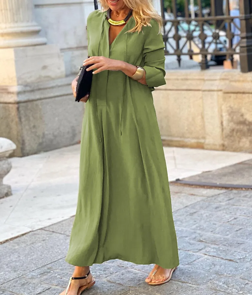 Women's Solid Color Maxi Dress