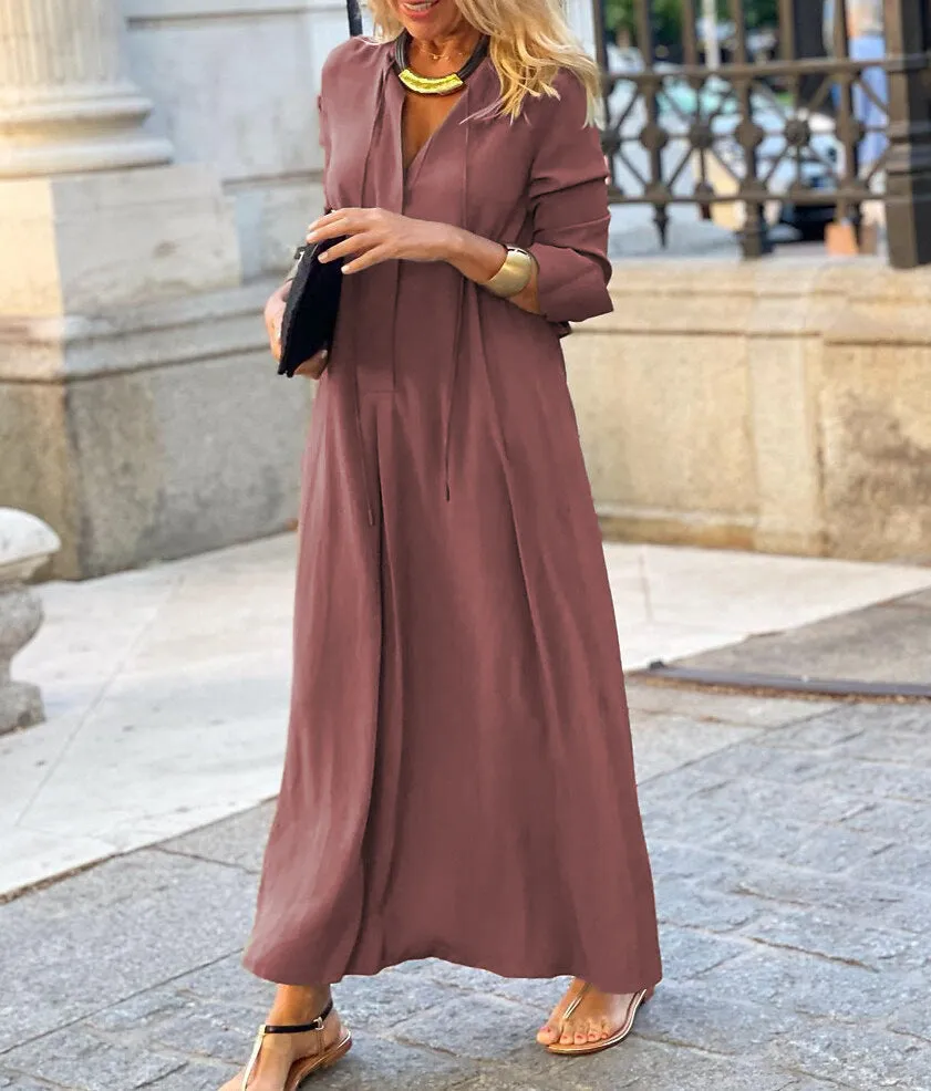 Women's Solid Color Maxi Dress