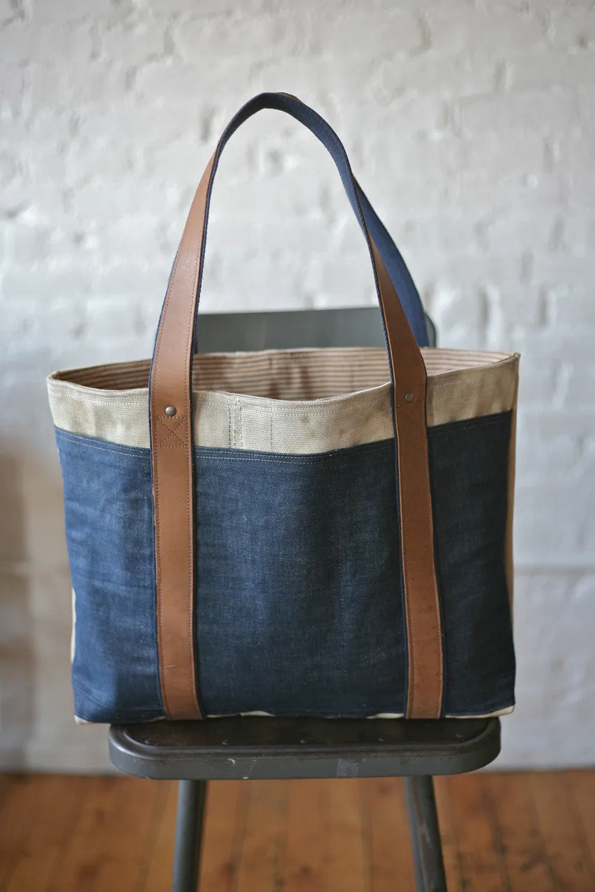 WWII era Canvas & 1950's era Denim Apron Carryall