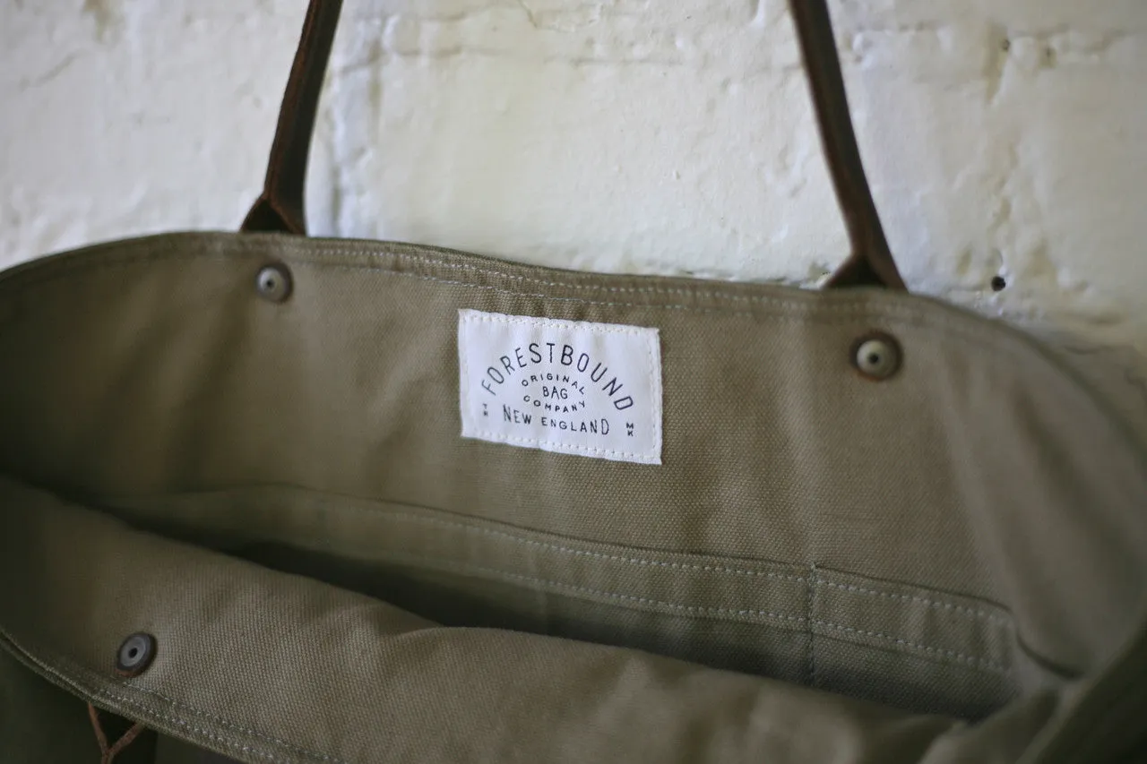 WWII era Canvas and Leather Carryall